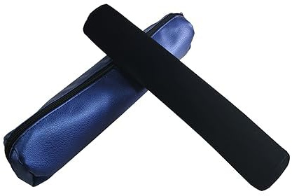 SCIKHEFT PU Leather Waterproof Jewelry Roll Bag Organizer for Bracelets, Bangles, Watches – 14x3x3 Inch Travel Jewelry Case with Velvet Interior, Compact & Durable Accessory Gift(Blue)