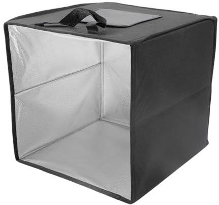 Tbest Tenda Fotografica Pieghevole Portatile a LED con Scatola Luminosa per Studio Fotografico da 30 Cm con 6 Fondali Colorati per Accessori di Gioielli Piccoli Prodotti