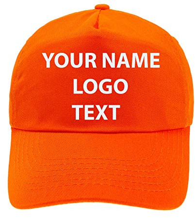 MFAZ Morefaz Ltd Personlig ungdom basebollkeps hatt barn storlek pojke flicka hattar anpassat namn, text, logotyp broderad, Orange, en storlek