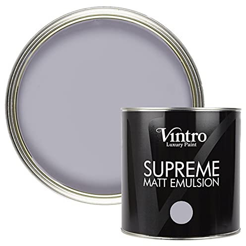 Vintro Paint Luxury Supreme Matt Emulsion Smooth Chalky Finish Multi Surface Paint 2.5 Litre, Amethyst