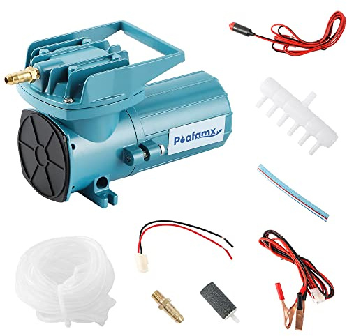 Poafamx DC 12V Aquarium Air Pump 35W Pond Aerator for Outdoor Pond