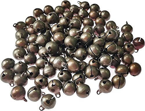 200 Piezas 8mm Cascabeles de Bronce Vintage, Adecuado para Manualidades, Collares, Adornos Navideños, Envoltura de Regalos