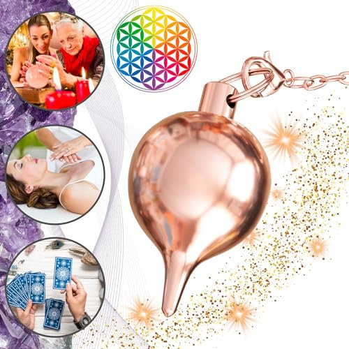 Pendule Divinatoire de Radiesthesie en Laiton Cuivré - Pendule Goutte d'Eau en Metal (27 GR) – Pendule Universel Sourcier Géobiologie Voyance [𝐆𝐀𝐑𝐀𝐍𝐓𝐈𝐄 𝐀 𝐕𝐈𝐄]
