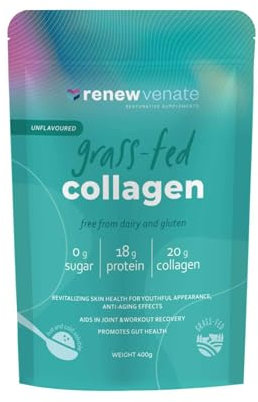 Renewvenate Collagen Supplements for Women – Daily Blend with Hydrolyzed Collagen Peptides for Radiant Skin, Stronger Hair, Nails, and Joint Health – Vegan and Bovine Collagen Options Available