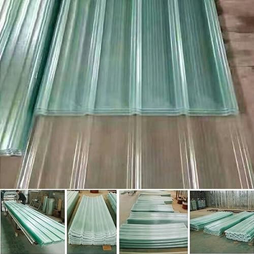 Paneles de fibra de vidrio de 1 mm para techos, protección UV, transparentes, resistentes a la lluvia, 15 piezas de láminas de techo corrugadas, placa de iluminación diurna FRP, dimensiones de 0,9 x
