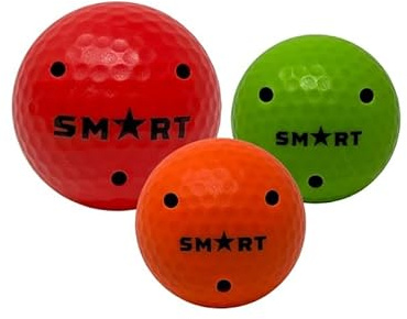 Smarthockey Stickhandling Hockey Training Balls (8oz, 6oz, 3oz) - 3 Pack of 1 in Assorted Sizes