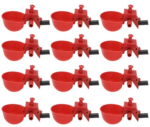 Homoyoyo 12pièces Abreuvoir pour Poulets et Pigeons Distributeur Automatique Eau pour Volailles Lot Couleur Aléatoire