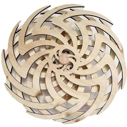 Puthernm Escultura Dinámica Retro Hecha A Mano, Arte Mural Dinámico, Estatua de de Viento de Madera Invertida para Sala de Estar, Decoración del Hogar A
