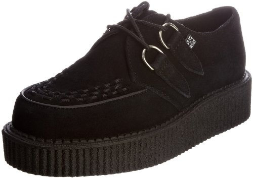 TUK Lo Sole Creeper, Unisex-Erwachsene, Black Suede Black Interlace, 36 EU