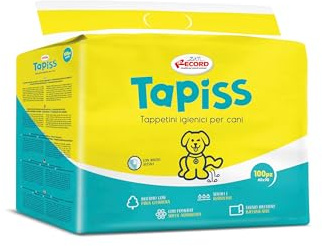 Record Tapiss Traverse Cani USA e Getta per Cani Unisex. Extra assorbenza. Tappetini igienici per Cani 60x90cm. Confezione 100 pz. Monouso, Antistrappo e Antiodore. per Cani di Taglia Media e Grande