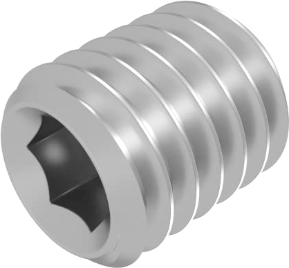 SECCARO Perni filettati con attacco conico M10 x 12 mm, in acciaio inox V2A VA A2, DIN 913/ISO 4026, esagonali, 20 pezzi