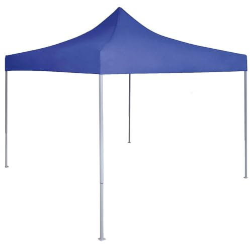 Gecheer Gazebo Professionale Pieghevole 2x2 m in Acciaio Blu,Gazebo da Esterno,Padiglione da Giardino,Tenda per Feste,Gazebo per Barbecue,BBQ,Gazebo Pergola da Giardino