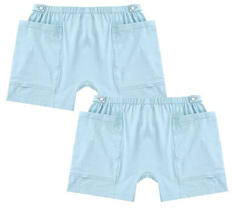 Lot de 2 poches d'urine pour patient, sac de drainage pour stomie, pantalon de soins d'incontinence, pantalon avec sac de cathéter, (68,6 à 117,6 cm)