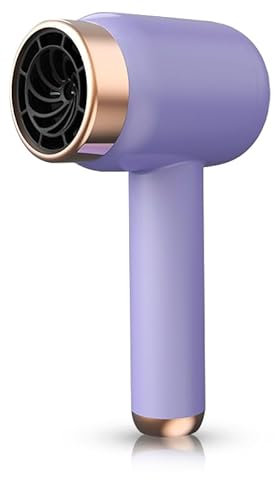 Secador de Pelo Inalámbrico Con Batería Portátil, Recargable de 1500mAh Para Dormitorio Doméstico (Purple)