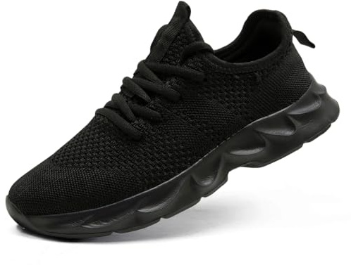 UROMGV Sneakers Donna Scarpe da Running Corsa Respirabile Mesh Palestra Scarpe da Lavoro Comode Leggere Nero 41