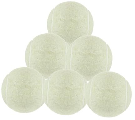 Harilla 6X Bolas de Tenis para Pelotas de Entrenamiento para Principiantes 64 mm de diámetro para Jugar con Perros, Blanco