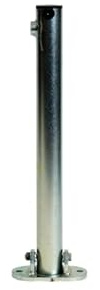 The Ramp People Folding Parking Bollard | 4 Keys | Fixings Included | Silver | Steel Parking Post for Driveways and Car Parks