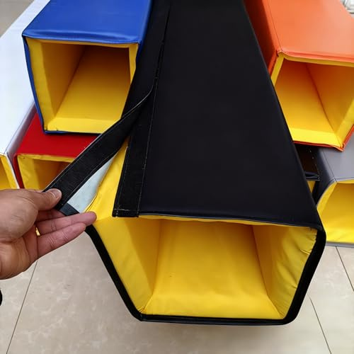 Cuscino per Palo di Basket Paracolpi Di Sicurezza Per La Protezione Dei Giocatori, Imbottitura Avvolgente Per Pali Quadrati Alta 180 Cm Per Basket Football Pallavolo(Black,8.5X8.5(21.5X21.5CM))