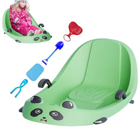 Luge pour | Sport d'hiver avec Dossier,Luge pour Tout-Petits avec Frein Intégré - pour Le Temps Froid, Les Collines Enneigées, Le Parc, Le Jardin, Le Terrain De Jeu Et Les
