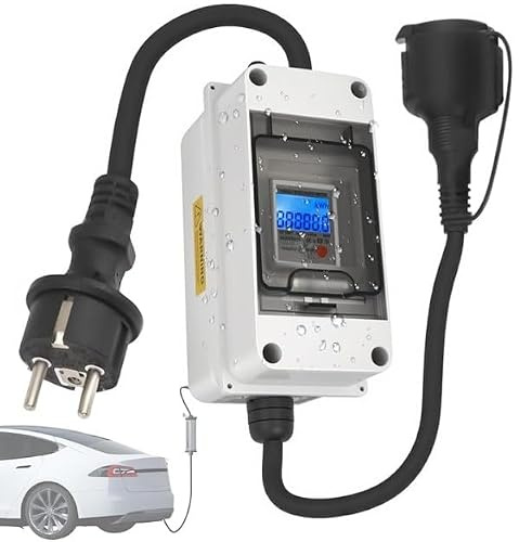 Compteur Électrique Numérique Mobile Pour 16A 230V,Avec Réinitialisation | Étanche Ip65,Compteur Mobile Intelligent Cee Pour Camping-Cars,Voitures Électriques,Maison