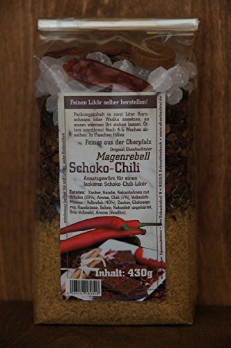 Magenrebell Ansatzmischung für Schoko- Chili Likör.