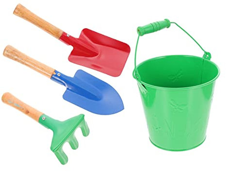 NUOBESTY Ensemble De Jouets De Seau De Plage De Sable De Jardin Outils De Jardin pour Enfants Seaux De Sable Kit De Jouets De Pelle De Plage Et De Râteau De Sable pour Enfants Jouets De