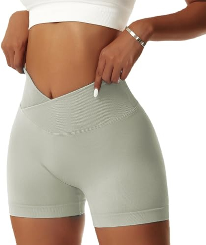 Vertvie Pantalones Cortos Mujer Short Mallas Deportivo Leggins Cortos Boxer Push Up para Mujer Cintura Alta Ejercicio Motociclista Scrunch Butt para Running Yoga Fitness Jogging