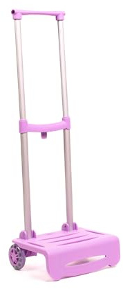 Devesa Carro Mochila Escolar para Niño y Niña Plegable y Resistente - Carrito Plegable con Ruedas para Mochilas Escolares - Trolley Escolar - D202 (Malva)