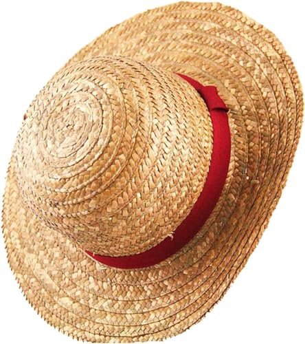 Cappello di Paglia One Piece - Cartoon Giapponese Cosplay The Monkey D. Luffy Rubber - Taglia Unica Unisex