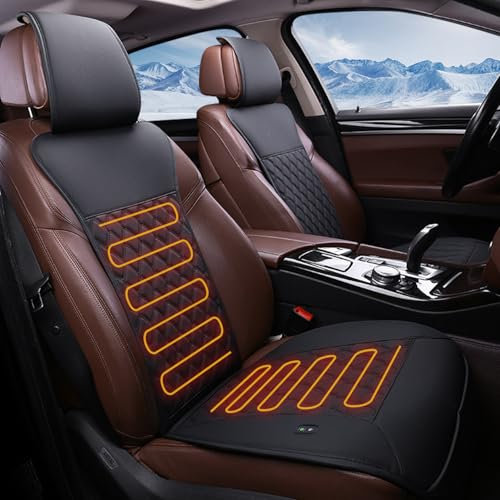 LUSRAIT Seat Cushion, Comfortable Seat Cover with Full Back Support, Universal for Front Seat in Winter