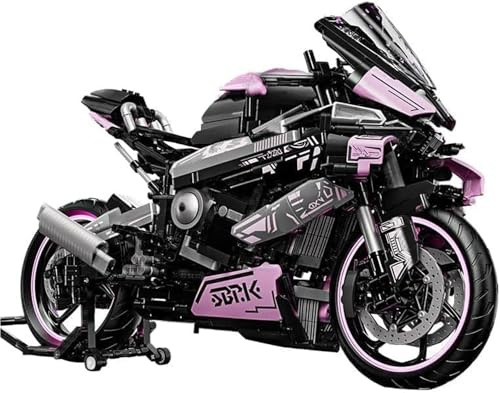 JUCYJULY Kit de Bloc de Construction Moto, 1985 Pièces MOC Jeux de Construction Brique Modèle, Maquette de Technic Moto Techniques pour Adultes Enfants Cadeau Jouet