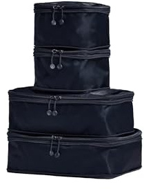 ANTLER - Cubos de embalaje de compresión para viajes, organizador de equipaje para maletas o bolsos, accesorios de viaje, juego de 4, índigo