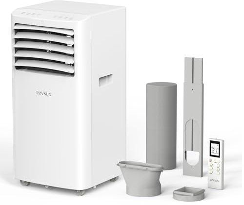 Bonnlo 12000BTU Portable Air Conditioner, 5-in-1 Air Conditioning Unit, Heater 8500BTU, Dehumidifier, Sleep Mode, Fan with 2 Speeds - Remote Control and Digital Display, 24H Timer,Window Kit, for home