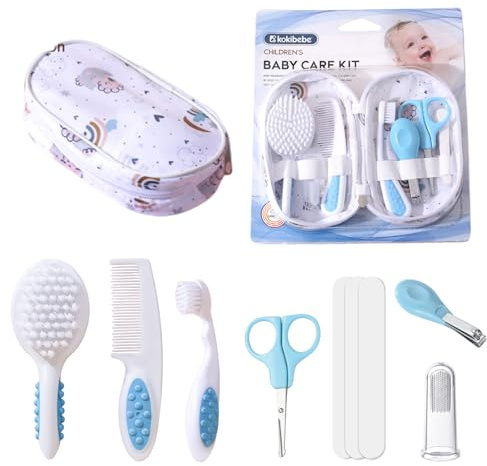 Set per la cura della sicurezza dei bambini, kit per la cura della scuola materna, con spazzola per capelli, pettine, lima per unghie, tagliaunghie e altri accessori sanitari per neonati e ragazzi, 7