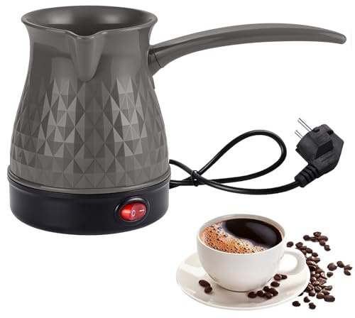 Ronyme Electric Turkish Coffee Pot with Heat-Resistant Handle, Anti-Scald Teapot Coffee Warmer for Cafe Kitchen, Fast Heating Pour Over Coffee Kettle with Dry Boil Protection,PP Electric Water Kettle