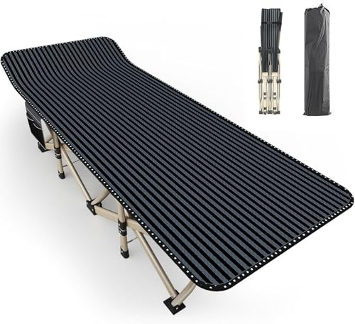 ATORPOK SHOP Lit de Camping Pliable pour Adultes, Largeur Supplémentaire 80cm, Capacité de Charge 250kg, Matelas de Sol Portable avec Sac de Transport pour Maison, Bureau, Camping et Pêche