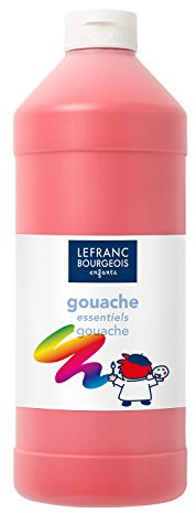Lefranc Bourgeois - Gouache liquide Essentiel pour enfants - Bouteille 1L - Rouge primaire