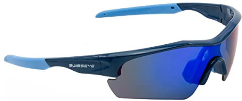 SWISSEYE Kinder Spin Kindersportbrille, Dark Blue Shiny/Light Blue, XS