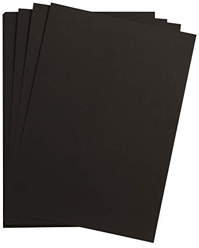 Clairefontaine 975550C Packung mit 25 Bastelkartons Maya, 185g, DIN A2, 42 x 59,4 cm, 1 Pack, schwarz