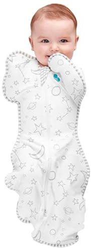 Love to Dream Swaddle Up Bamboo, Medium 6,5-8 kg, Creme, eng anliegende Passform unterstützt Guten Schlaf, 1,0 Tog geeignet für Moderate Temperaturen (20-24 °C), maschinenwaschbar