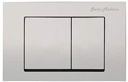 Swiss Madison Well Made Forever SM-WC002C Wall Mount Dual Flush Actuator plate with Square Push Buttons in Matte Chrome
