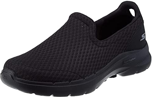 Skechers Men's Go Walk 6 Motley Sneaker, Black, 8 UK