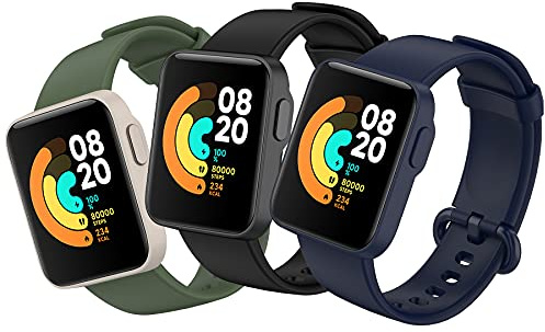 BDIG 3 piezas pulsera para Xiaomi Mi Watch Lite/Redmi, pulsera para Redmi Fitness banda de repuesto de silicona extensible compatible con Xiaomi Mi Watch Lite