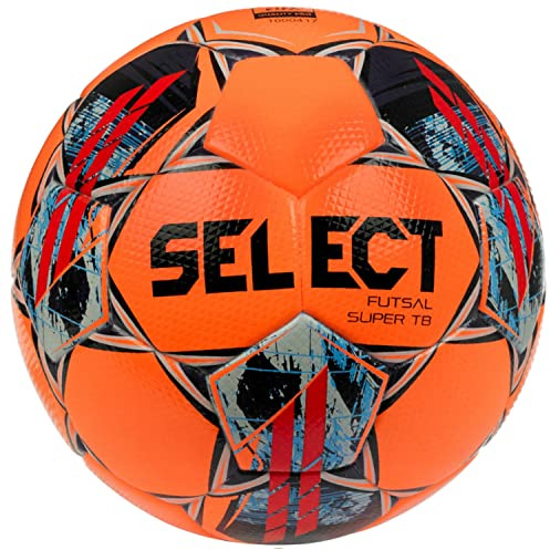 Select Futsal Super TB V22 Ball Futsal SUPER ORG-BLK, Unisex Footballs, orange, 4 EU