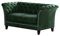 S-Style Möbel Noah Sofa 2-Sitzer Chesterfield-Sofa für Wohnzimmer Lounge Couch mit Holzfüßen Möbel Freistehende Polster Sofas & Couches Couchgarnitur Flaschengrün 175 x 82 x 75 cm