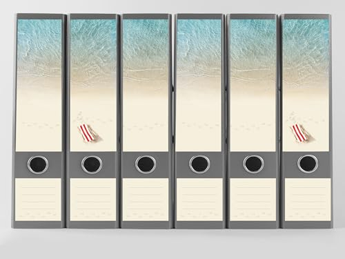 Ordnerrücken Traumurlaub | 24-tlg. für 12 Ordner | beliebig erweiterbar | Design-Klebe-Etiketten