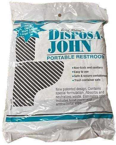 3 Pack Solid Breif Waste Relief Bag with Wet Wipe & Toilet Paper - No Leaks - Neutralizes Odor (Construction Work, Outdoor. Camping) for EX British and USA Military Disposa John. NSN 4510-01-379-1341