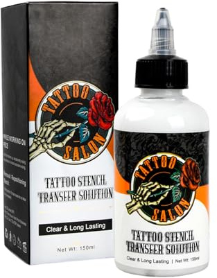 150ml Gel de Transferencia de Tatuajes, Crema Profesional para Plantillas de Tatuaje, Gel para Transferencia de Tatuajes Temporales, Ideal para Maquillaje de Body Art y Tatuajes de Fiesta