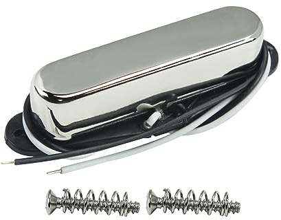 FLEOR Single Coil Pickup Gitarrenhals Pickups 50mm Alnico 5 Magnet 7-8k für TL TE E-Gitarren Halsteile, Chrom,