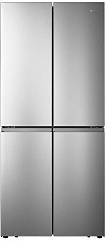 Hisense RQ563N4AI1 Frigorifero 4 Porte, Total No Frost, Capacità 432 L, 40 Decibel, Finitura Inox, 79.4 x 70 x 181 cm